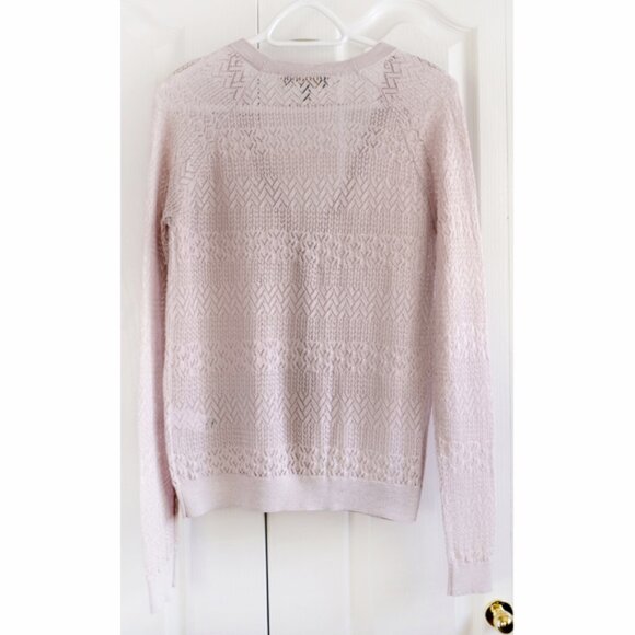 Juicy Couture silk sparkling pink crocheted cardigan - Picture 7 of 8